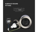 VT-796 GU10 FITTING ROUND SATIN NICKLE