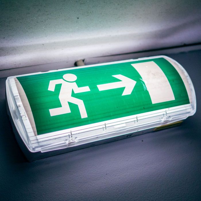 VT-997  3W LED EMERGENCY EXIT LIGHT SELF TEST BUTTON &amp; RF CONTROL 6400K