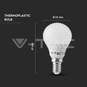 VT-2266 5.5W P45 LED PLASTIC BULB  E14 6PCS/PACK