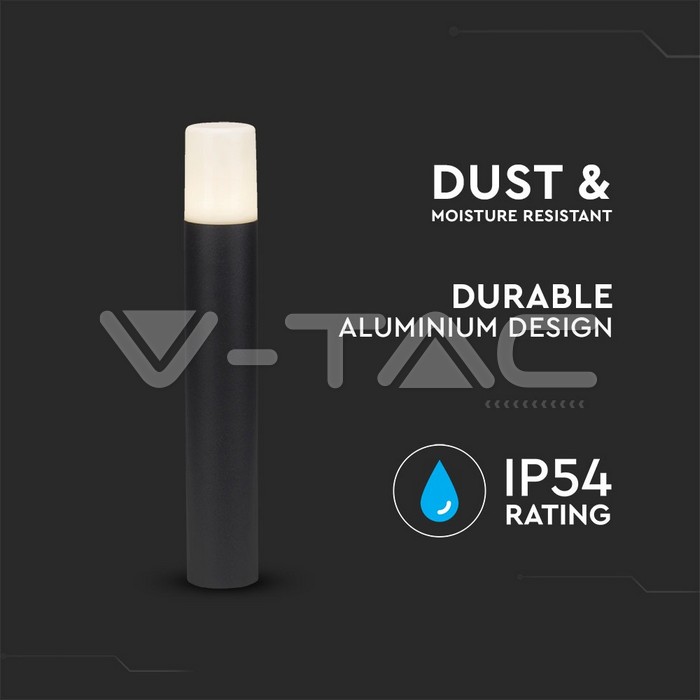 VT-7617RD GU10 GARDEN LAMP ROUND,ALUMINIUM BODY -BLACK IP54