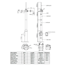 Mât tronconique 3.5M-STAINLESS-W - Ensemble mât pour caméra 3,5 m Blanc