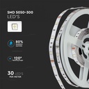 VT-5050 30 LED STRIP LIGHT  SET(EU PLUG) IP20 Roll:10M - 4.8W/m