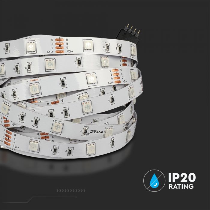 VT-5050 30 LED STRIP LIGHT  SET(EU PLUG) IP20 Roll:10M - 4.8W/m