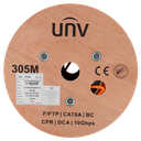 UV-FTP6A-300-BC23AWG-DCA-R-O Cat6A F/FTP 305 m Diamètre 23 AWG Certifié CPR Dca LSZH / Orange