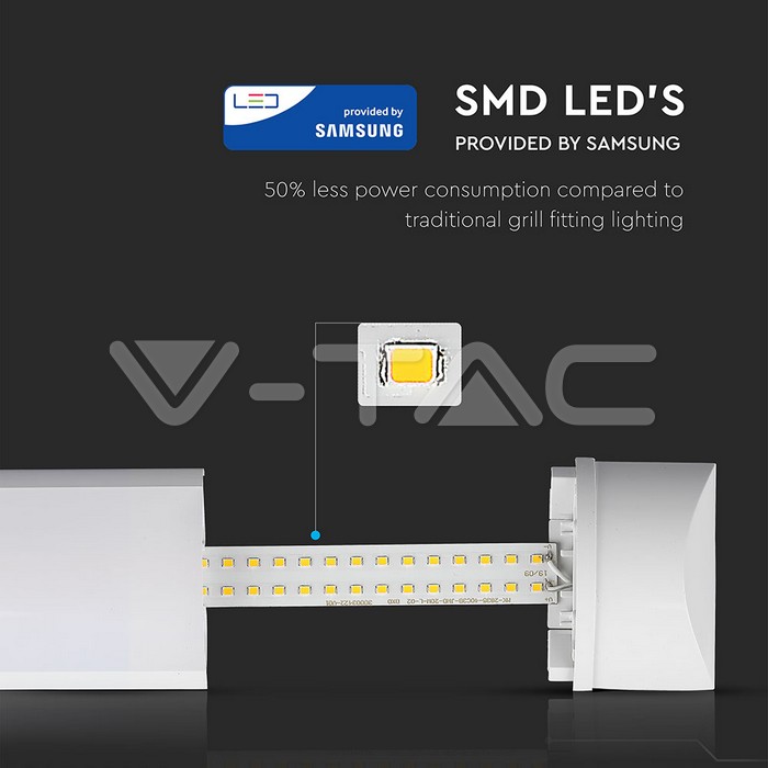 VT-8-40 40W LED GRILL RACING - 120CM AVEC PUCE SAMSUNG