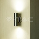 VT-7622 APPAREIL MURAL GU10, CORPS EN ACIER INOXYDABLE - 2 VOIES IP44