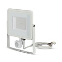  Projecteur à capteur PIR SMD VT-50-S 50 W - 3 000 K, blanc chaud, corps blanc