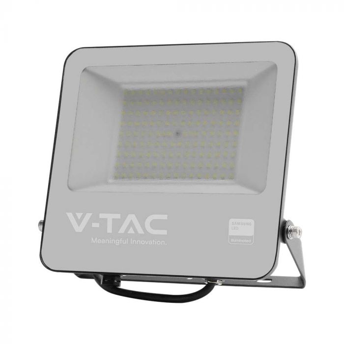 VT-44104 100W - 8700 Lumens - 6400K Cold White FLOODLIGHT SAMSUNG CHIP 1M Cable BLACK BODY 100LM/W