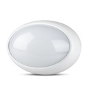 VT-8014 8W VOLLEDIG OVALE IP54 KOEPELVERLICHTING WITTE BEHUIZING - 6400K Koud Wit