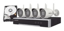 HIKVISION Wi-Fi IP Kit 4 Bullet Cameras 4MP 2.8mm IR 30m + 1 NVR Wi-Fi 8 Channels + 1 Hard Disk 1 TB