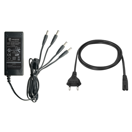 CP1205-6A/4X 60W CCTV-VOEDING 12V 6A IP44 Tot 4X CCTV-camera + Splitter 4X