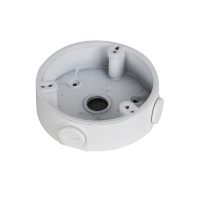 DAHUA PFA136- Junction box for dome cameras - Metallic - 32 mm (He) x 110 mm (base diameter) - Permits internal cabling - Check the hole spacing in the specs on our web for camera compatibility list