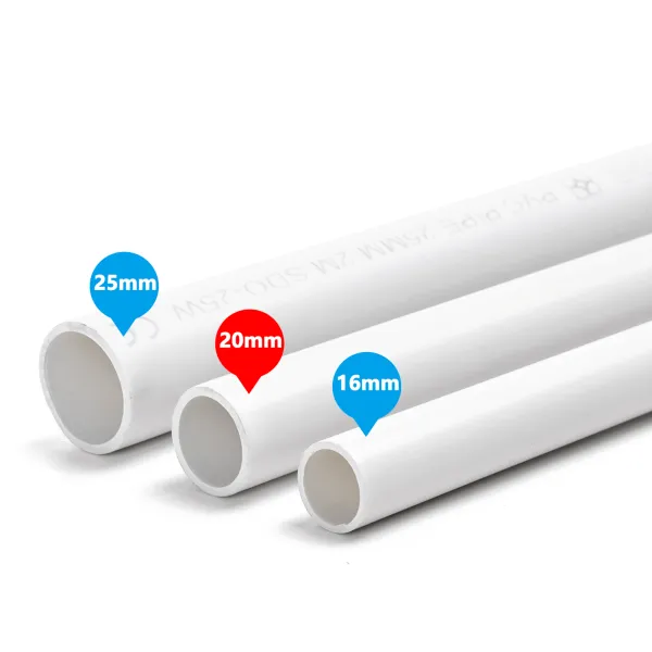 Ø 25 - 2m CONDUIT RIGIDE PVC  GRIS CLAIR Pack 10Pcs