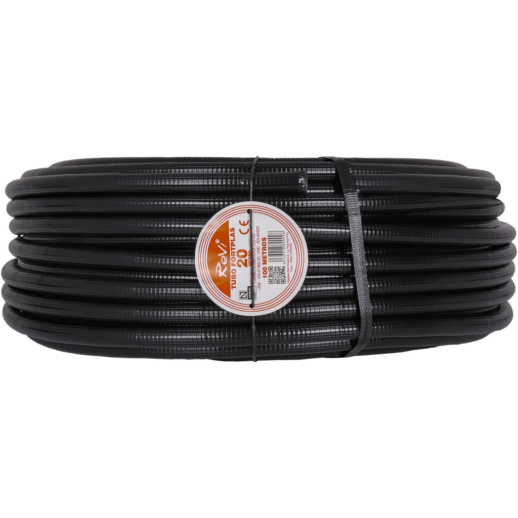 Ø 20 mm PP-ribbelbuis met trekdraad – rol van 100 m