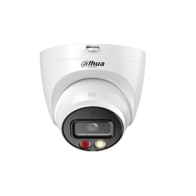 Dahua DH-IPC-HDW2549T-S-PV-0280B 5mp WizSense Fixed Focus 2,8 mm dubbele slimme verlichting - Ingebouwde audio en microfoon - Sirene en stroboscoopalarm