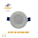 PANEELVERLICHTING 220V ROND AV-301 3W LED  25000h