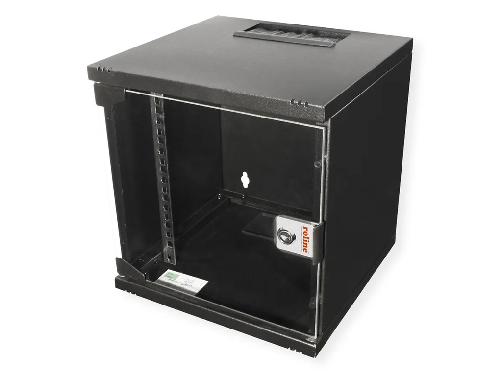 ROLINE 10-inch wandbehuizing 6 HE, 312x300 BxD zwart