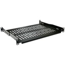 VALUE 19" - Vaste plank, 485 x 350 mm, 1U, max. 25 kg, zwart