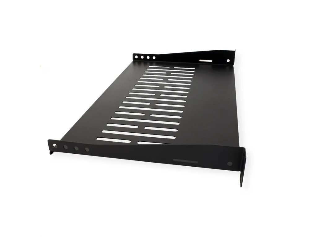 Roline 19"-Fixed Shelf, 250mm, max. 10 kg, 1U, black