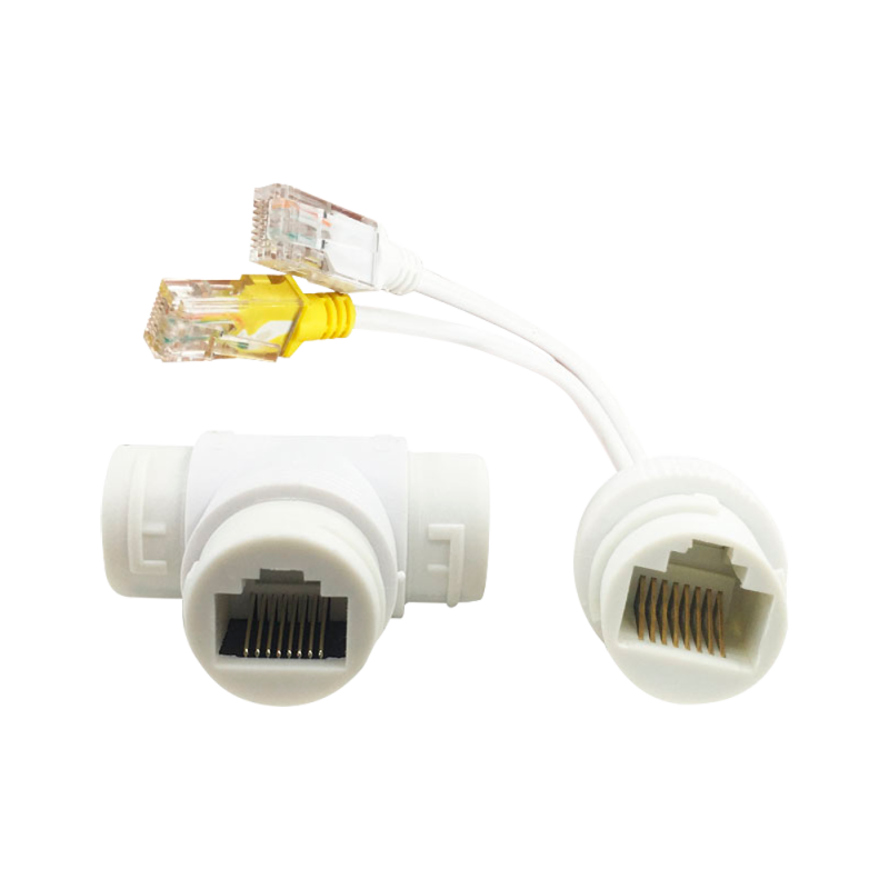 SF-POE-DUAL-SINGLE-RJ45 PoE RJ45 combiner and splitter - For IP cameras - White color