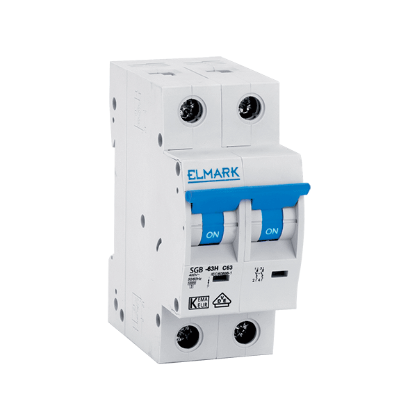 MINIATUURSCHAKELAAR C62N 10A 2P 6kA CURVE C