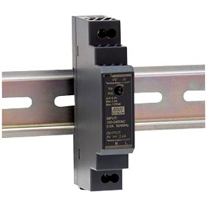 MW HDR-15-12 Switching power supply, DIN mounting, 15 W, 12 V / 1.25 A
