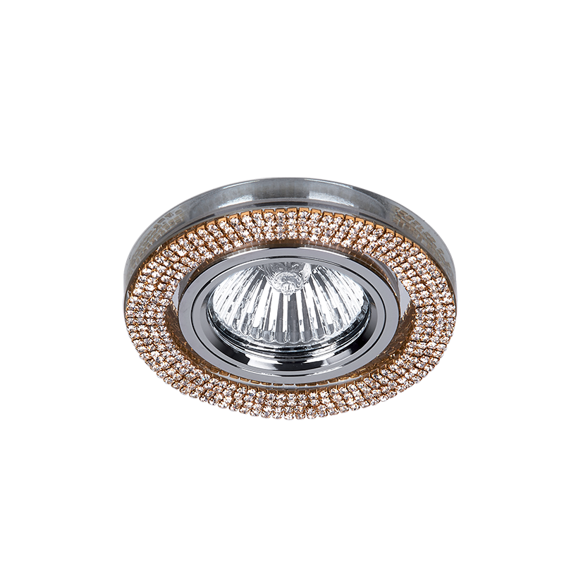 CR-776R/GD PROJECTEUR ROND MR16 CRISTAL DORÉ