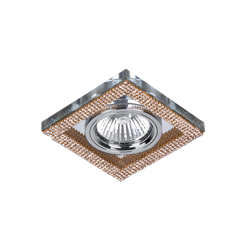 CR-776S/GD PROJECTEUR CARRÉ MR16 CRISTAL DORÉ