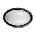 VT-8016 12W -6400K VOLLEDIG OVALE IP54 KOEPELLAMP ZWARTE BEHUIZING