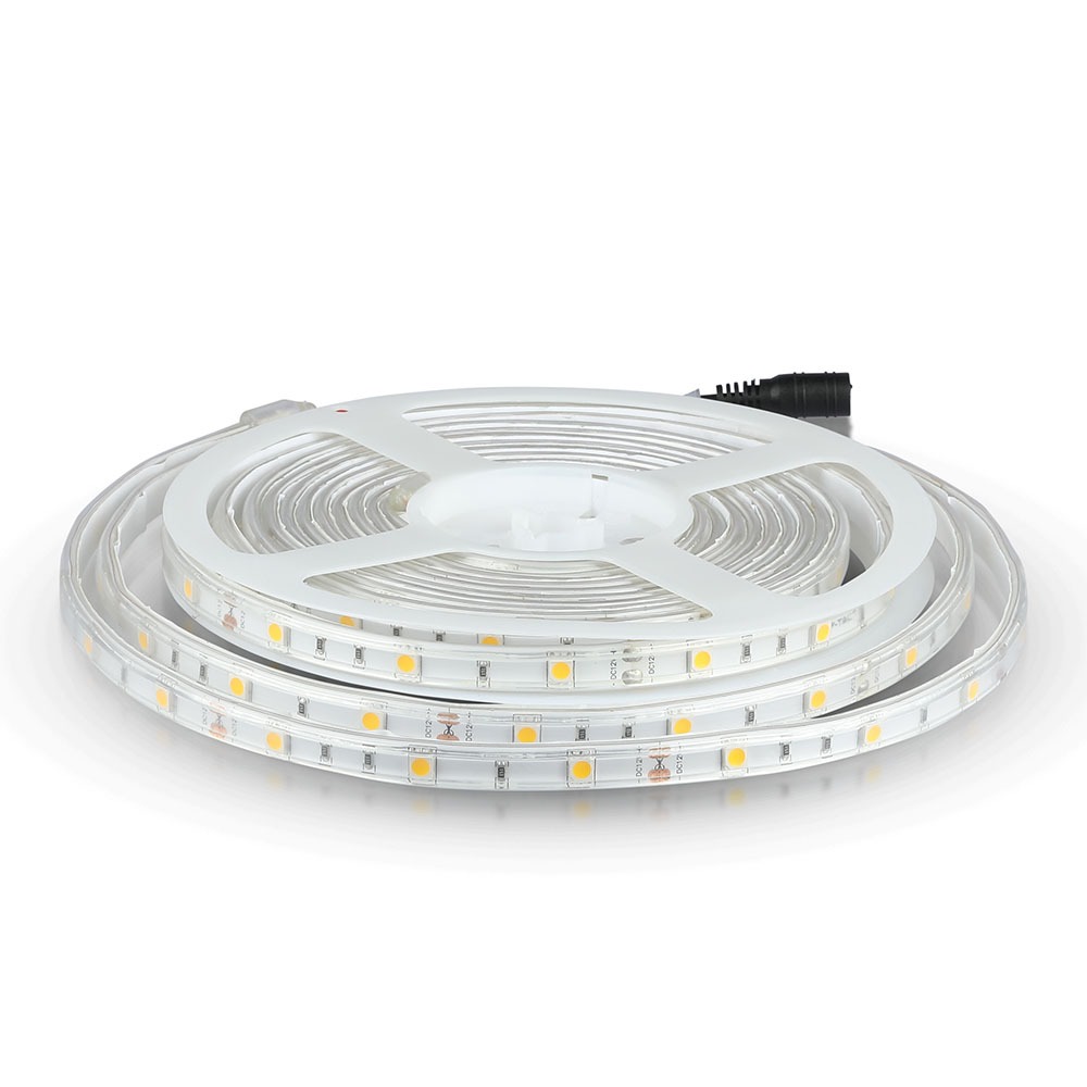 VT-5050-60 BANDE LED 9,6 W IP65 (ROULEAU DE 5 M) 6000K -12VDC