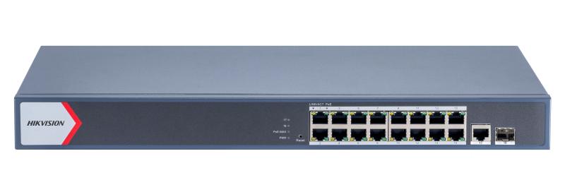 HIKVISION DS-3E1518P-EI 16-poorts Gigabit Smart POE-switch - Totaal PoE-budget 230 W