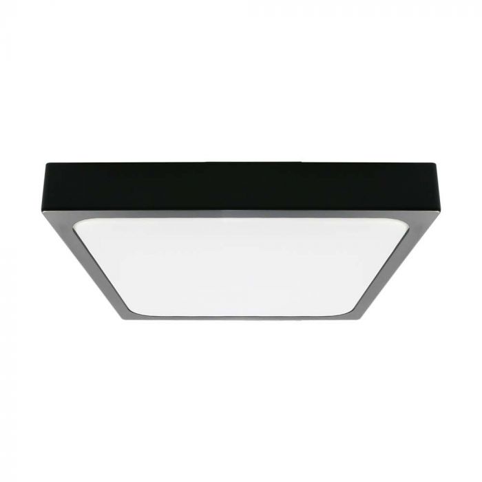  VT-8624-SQ 24W-4000K LED-KOEPELVERLICHTING SAMSUNG CHIP VIERKANT ZWART FRAME IP44