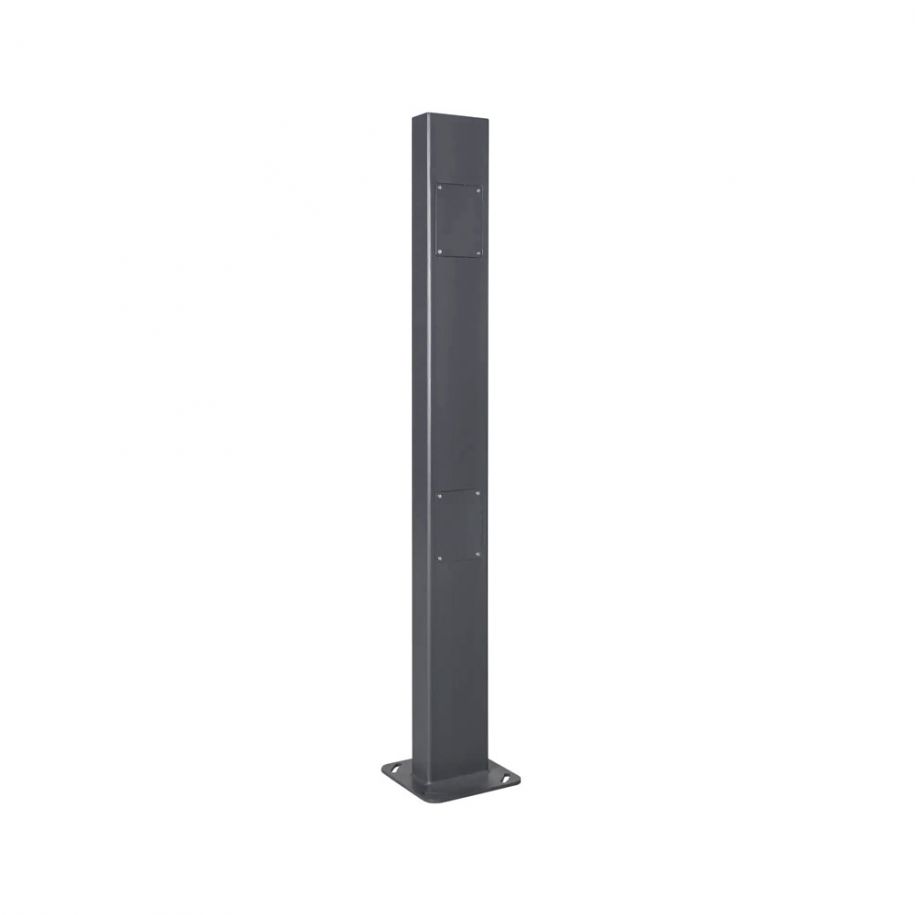 VK‑POLE‑1.5M‑G metalen paal van 1,5 meter in donkergrijs. Gemaakt van Q195-staal. Ontworpen voor het installeren van buitentoegangspanelen en toegangscontrolesystemen.