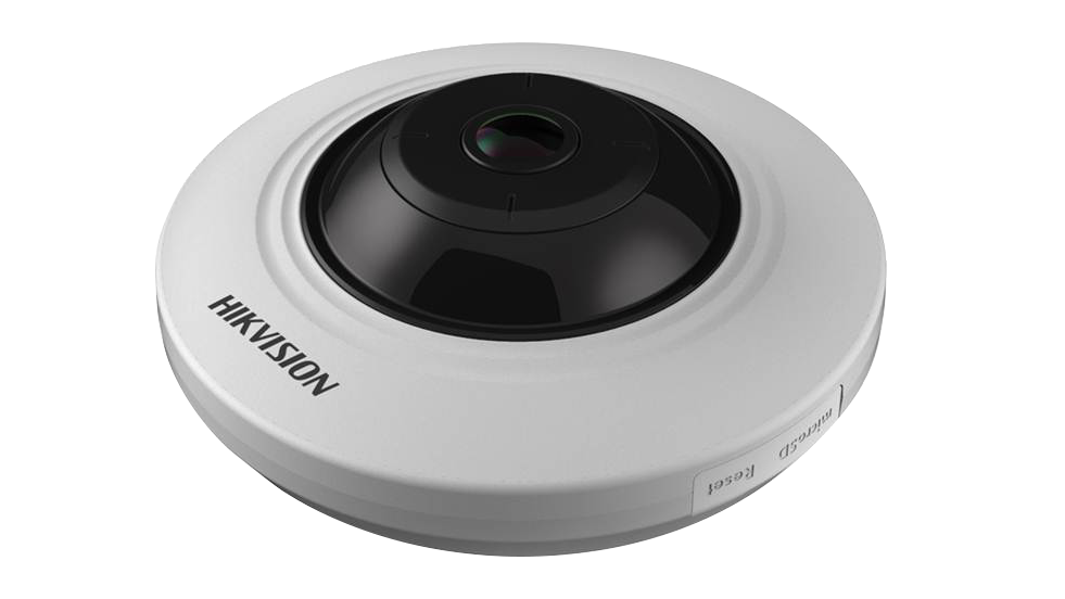 Hikvision DS-2CD3956G2-ISU(1.05mm) Caméra fisheye 180° 5MP H265+  vision nocturne jusqu'à 8 mètres
