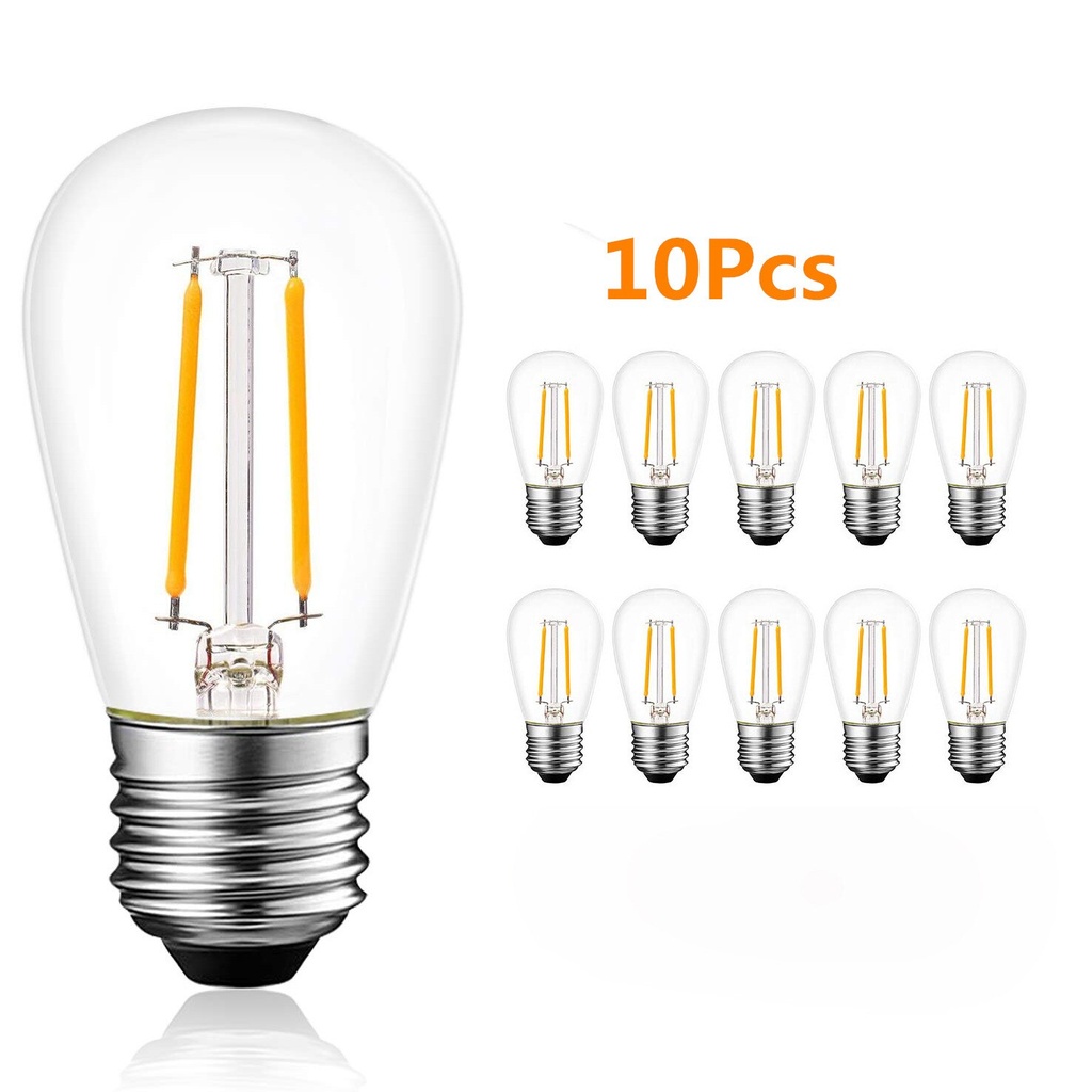 S14 Decoratieve Lamp 2W - E27 2700k Pak 10 Stuks