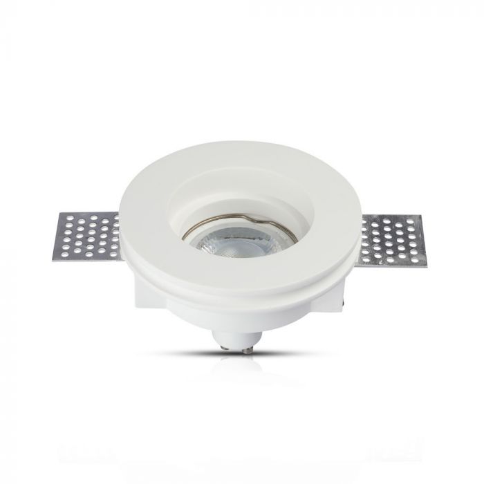 VT-771 RACCORD PLATRE GU10 ROND BLANC - Dimension de coupe Ø103 mm
