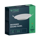 VT-61018 VERZONKEN PANEEL 18W MET ACHTERGRONDVERLICHTING, ROND SAMSUNG CHIP CUT (200-205 mm) - 220x28.5 mm buitendiameter