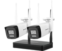 Kit HIKVISION NKS424W0H Wi-Fi IP 4MP H.265 avec 2 caméras bullet WiFi et NVS - Carte microSD en option