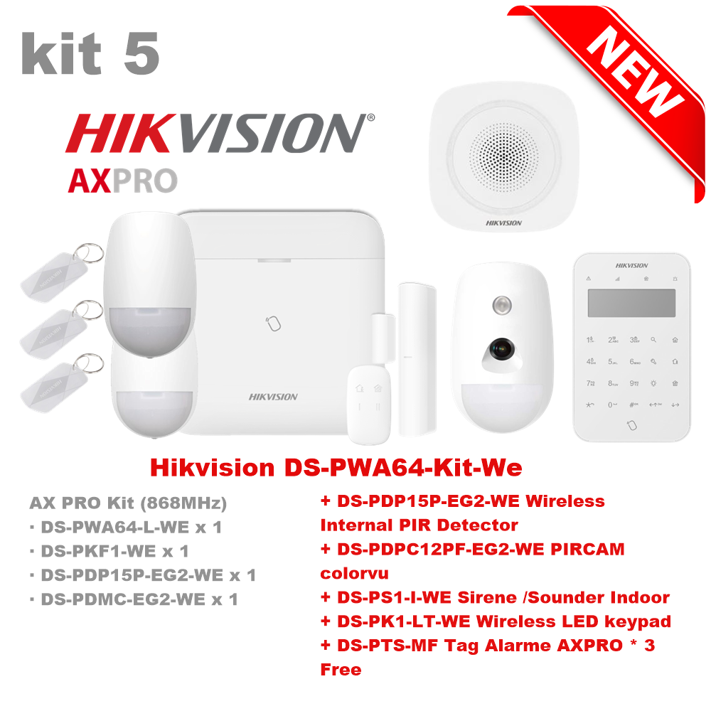 Hikvision DS-PWA64-Kit-WE Draadloze Alarmkit 5