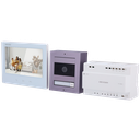 Kit interphone vidéo HD 2 fils Hikvision DS-KIS704EY/Aluminium avec 1 bouton d'appel et moniteur Wi-Fi tactile 7 pouces