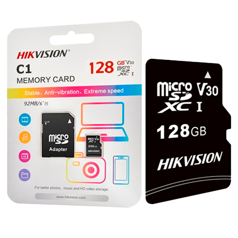 Hikvision HS-TF-C1STD-128G 128GB microSDXC Class C10 For Surveillance