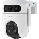 Ezviz H9C 3K (5MP + 5MP) met 2 lenzen (vaste groothoeklens en bewegende zoomlens) en hoge resolutie. Kleurennachtzicht, persoonsdetectie, sirene en tweerichtingsaudio.