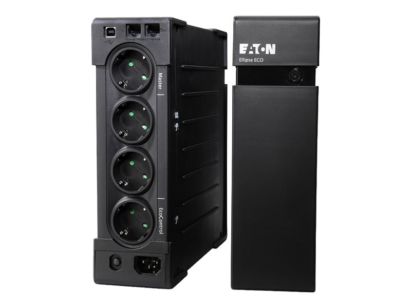 Eaton Ellipse ECO 1200 USB DIN UPS AC 230 V 750 Watt 1200 VA USB-uitgangsconnectoren: 8 2U 19" NL/DE-STOPCONTACT