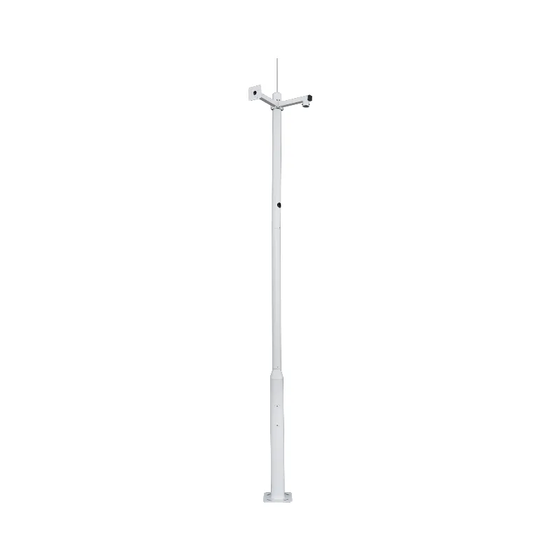 Mât tronqué STAINLESS-W - Ensemble de mâts pour caméra 3,5 / 4,5 / 6 m, blanc