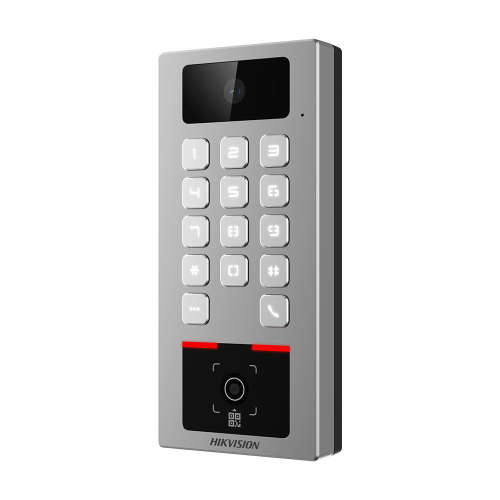 DS-K1T502DBFWX-C Toegangscontrole met camera IP65 IK09 Vingerafdruk, MF DESFire, QR- en pinpas iVMS-4200 | Hik-Connect