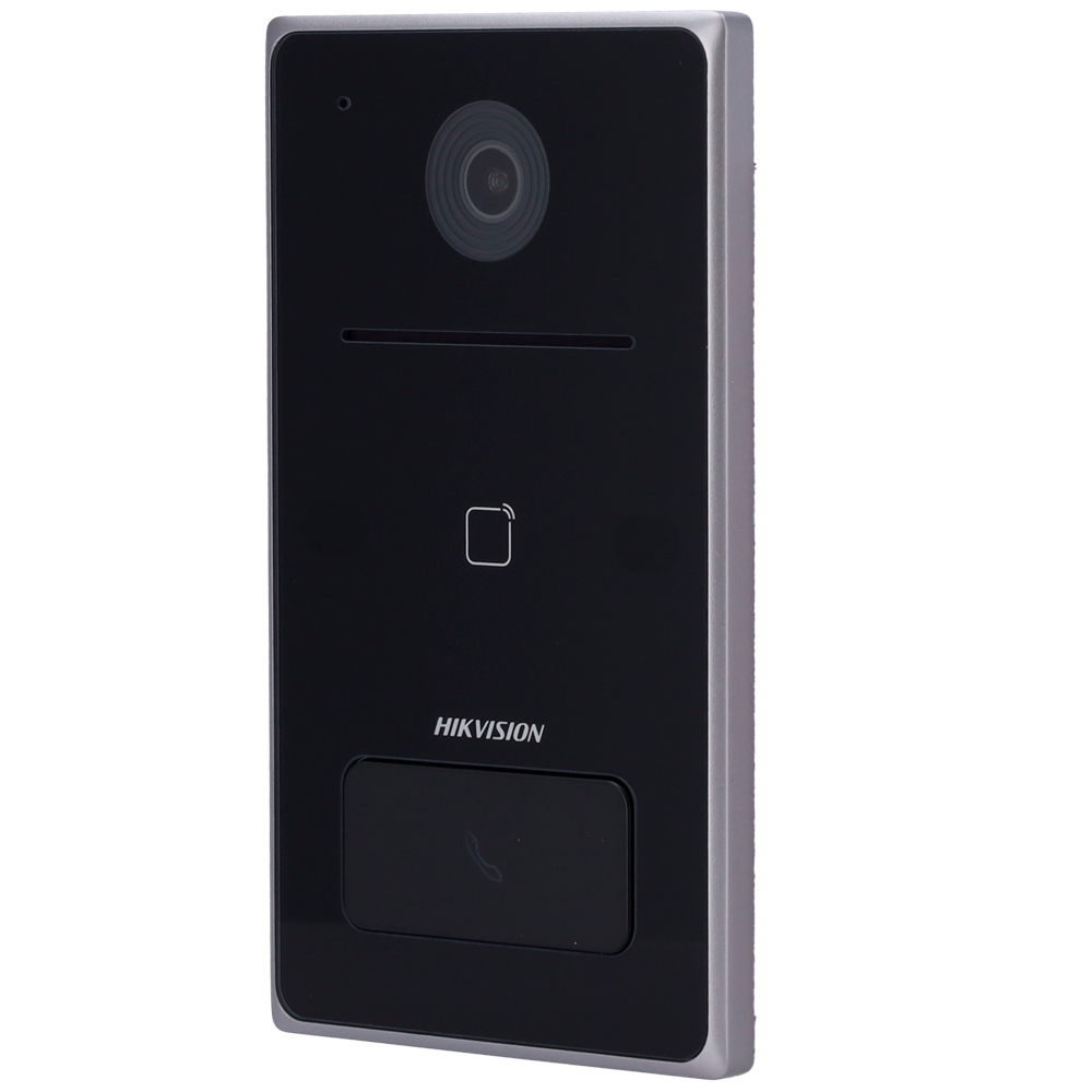 Hikvision DS-KV6133-WME1/Surface Station de porte de villa 1 x bouton - PoE/ 12 VDC, carte Mifare WIFI - 1 relais - appelez directement Hikconnect 