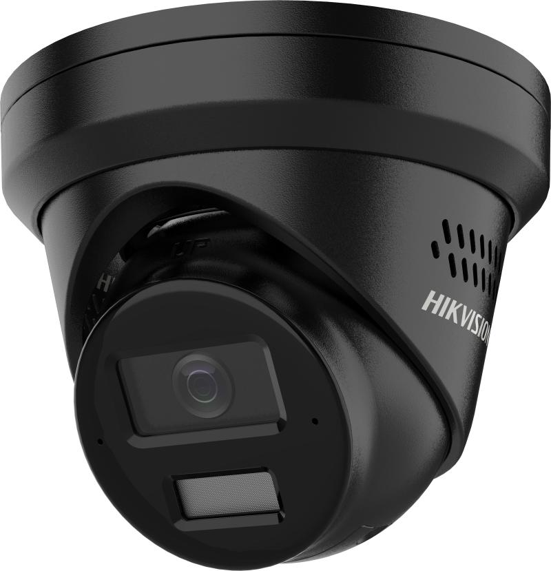 Hikvision DS-2CD2383G2-LI2U/SL(Bk)  2.8mm  8 MP  IP Turret Camera  Acusense and Smart Hybrid Light with Dual Built-in Microphone, Black Finish