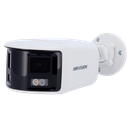 HIKVISION DS-2CD1T83G2P-LIUF/SL (2mm) Caméra Bullet IP  8 Mégapixel - Double objectif 2 mm vision panoramique Eclairage hybride 30 m | Sirène de dissuasion et feu clignotant Détection de mouvement 2.0 MicroSD Microphone et haut-parleur intégrés : PoE : IP67 