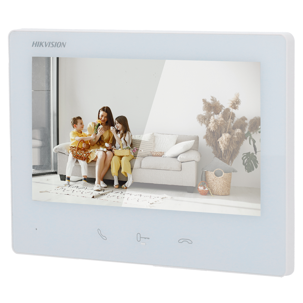 Hikvision DS-KH7300EY-TE2(Wh)Video door entry monitor 7" TFT Screen 2 HD wires, White Color