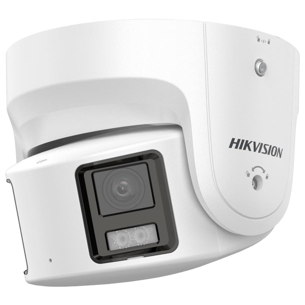 Hikvision DS-2CD2387G2P-LSU/SL(4mm)(C) 8MP Caméra réseau panoramique  180° avec éclairage hybride intelligent ColorVu, double objectif 4,0 mm 
